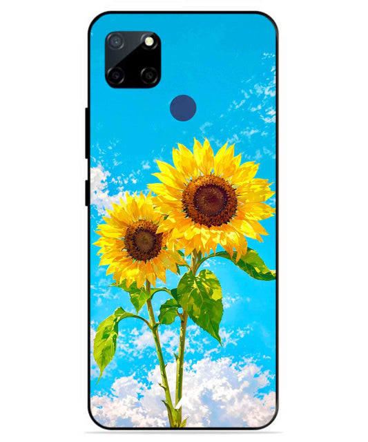 Sunflower Metal Back Cover Phone Case for Realme C12