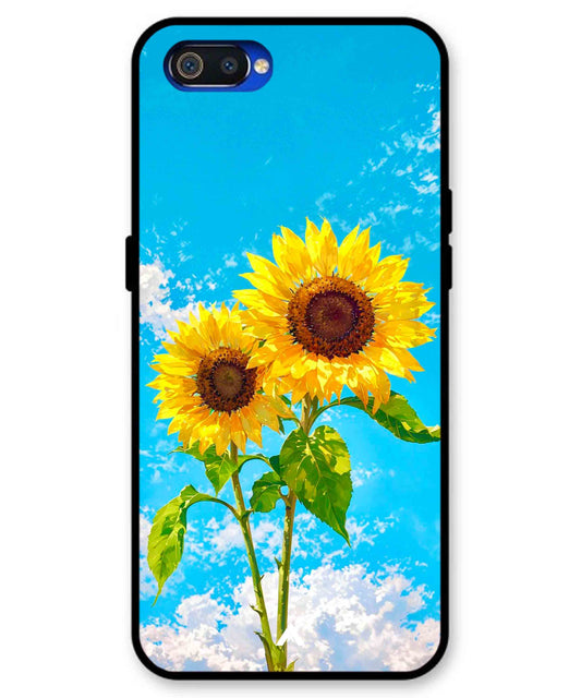 Sunflower Metal Back Cover Phone Case for Realme C2