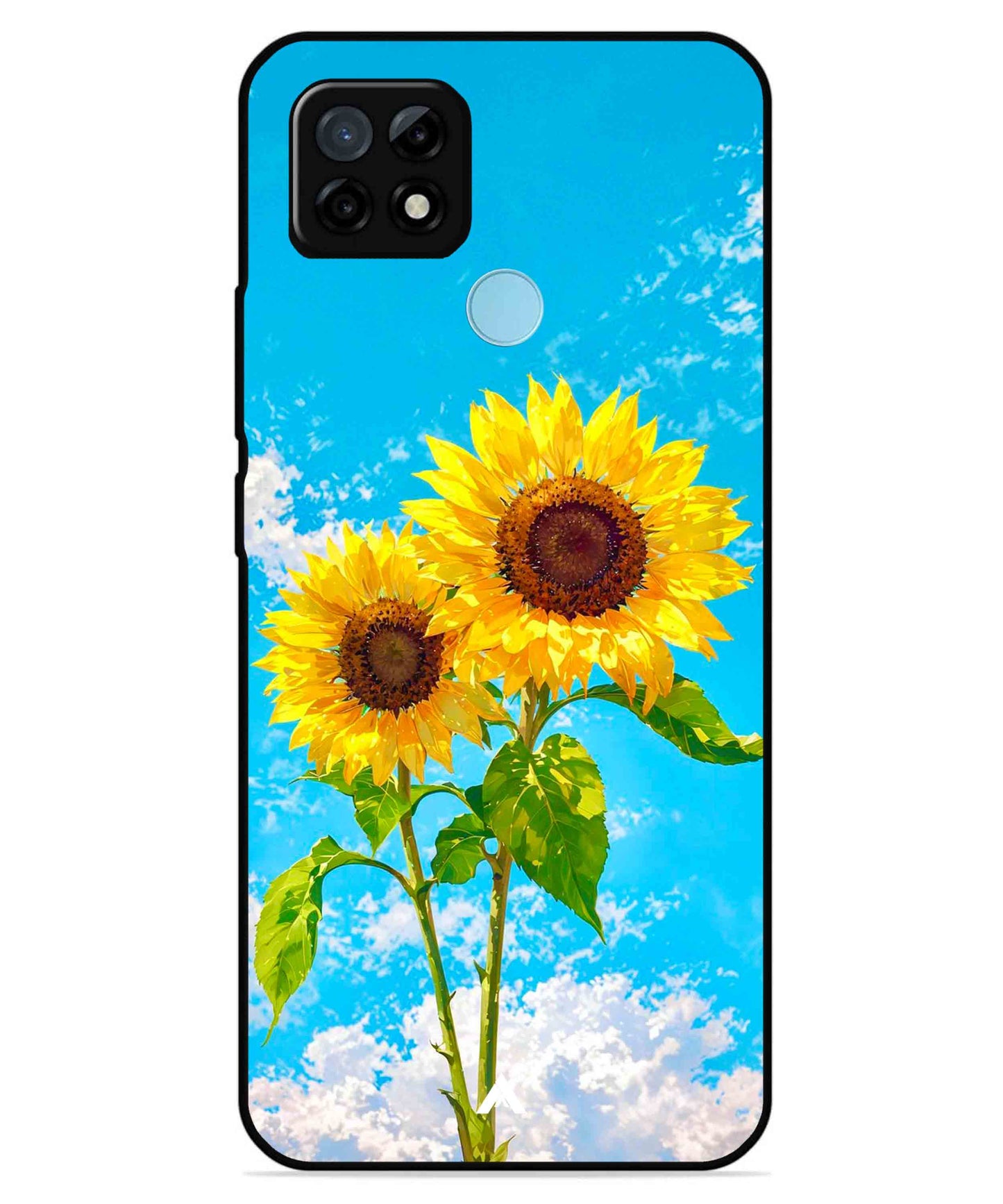 Sunflower Metal Back Cover Phone Case for Realme C21Y