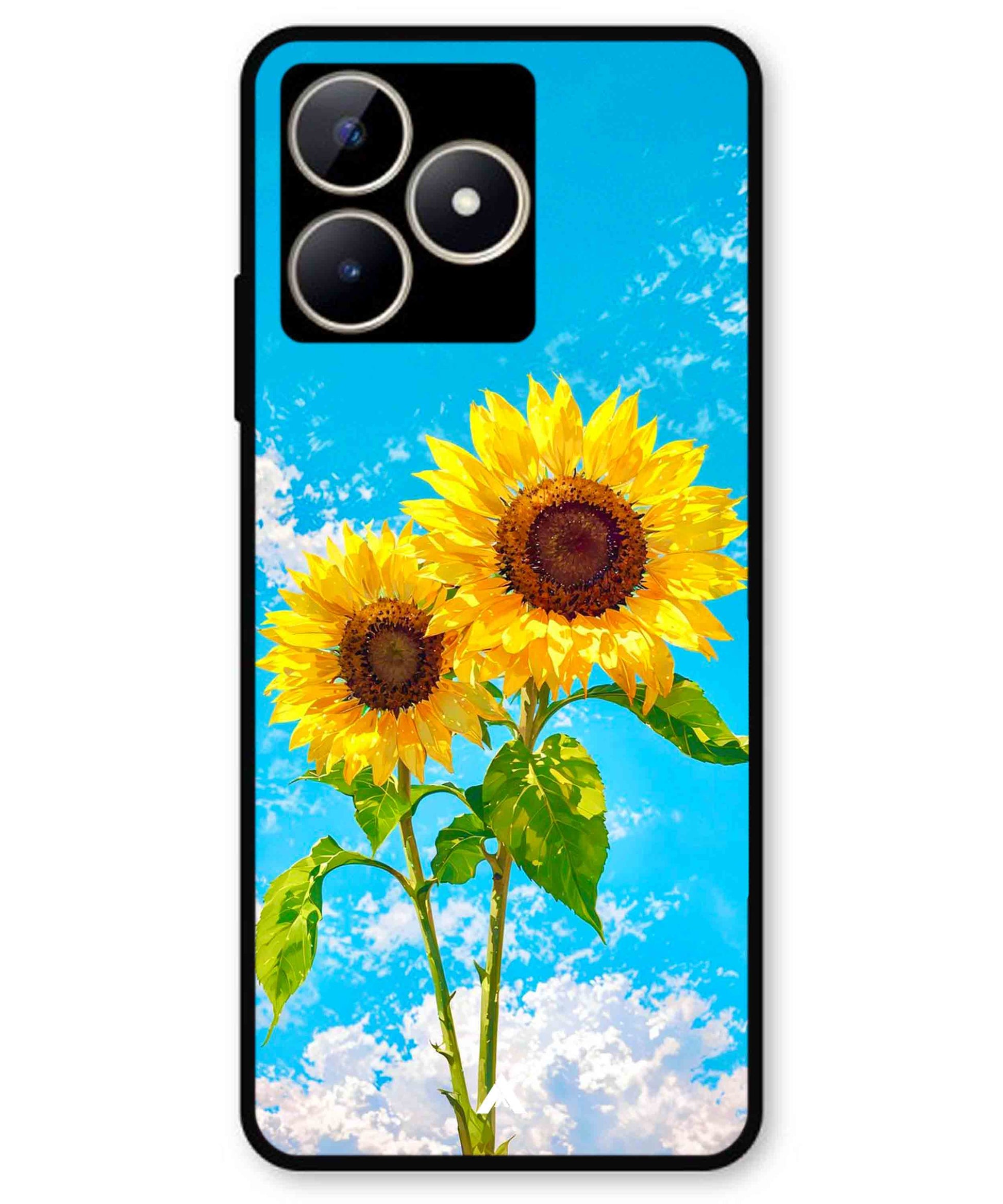 Sunflower Metal Back Cover Phone Case for Realme C51