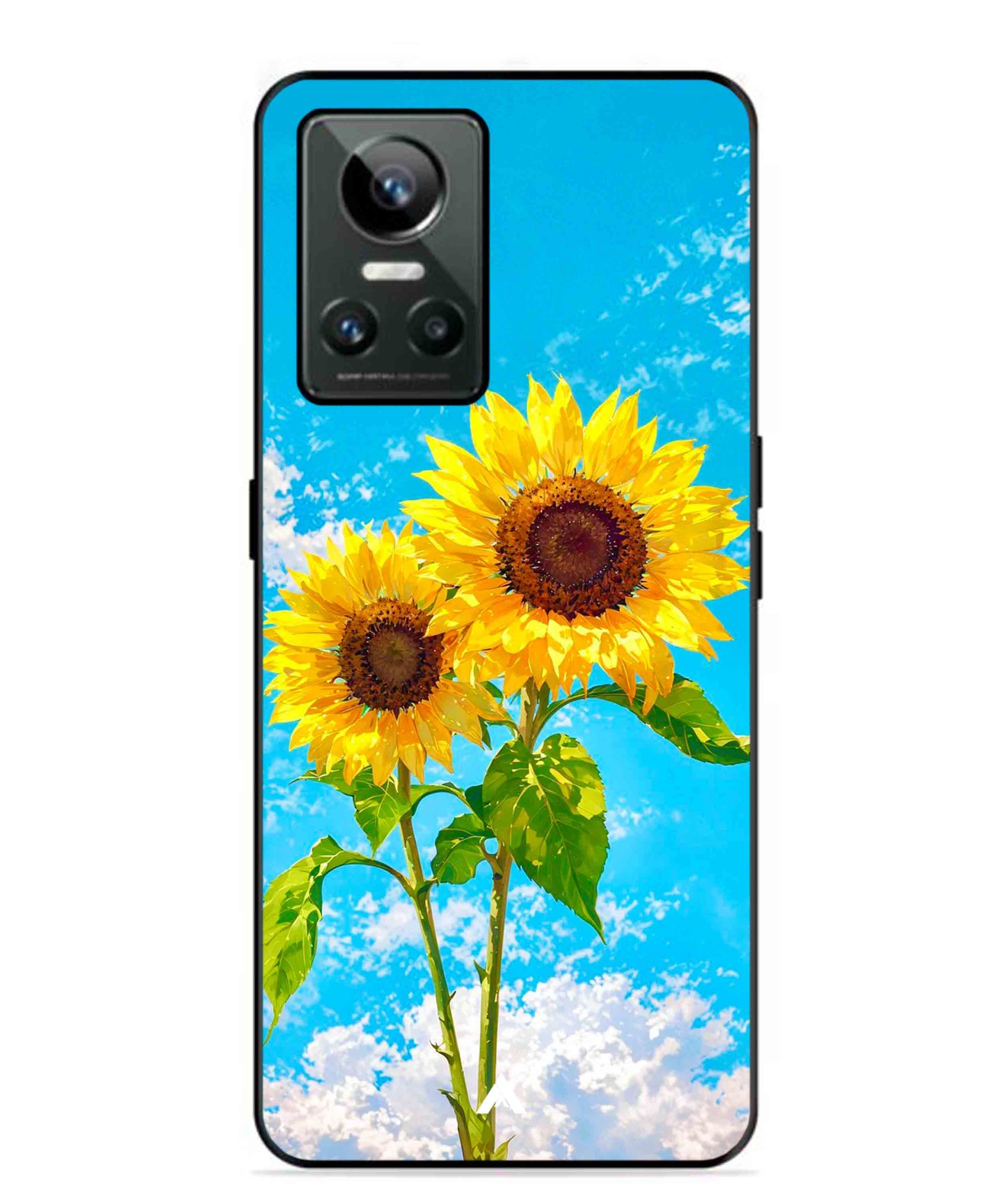 Sunflower Metal Back Cover Phone Case for Realme GT Neo 3