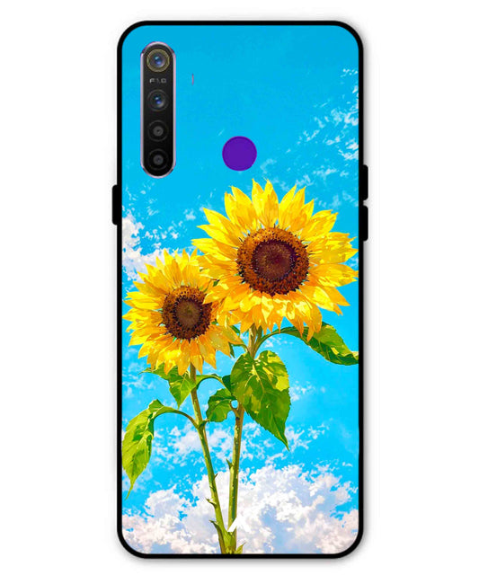 Sunflower Metal Back Cover Phone Case for Realme Narzo 10