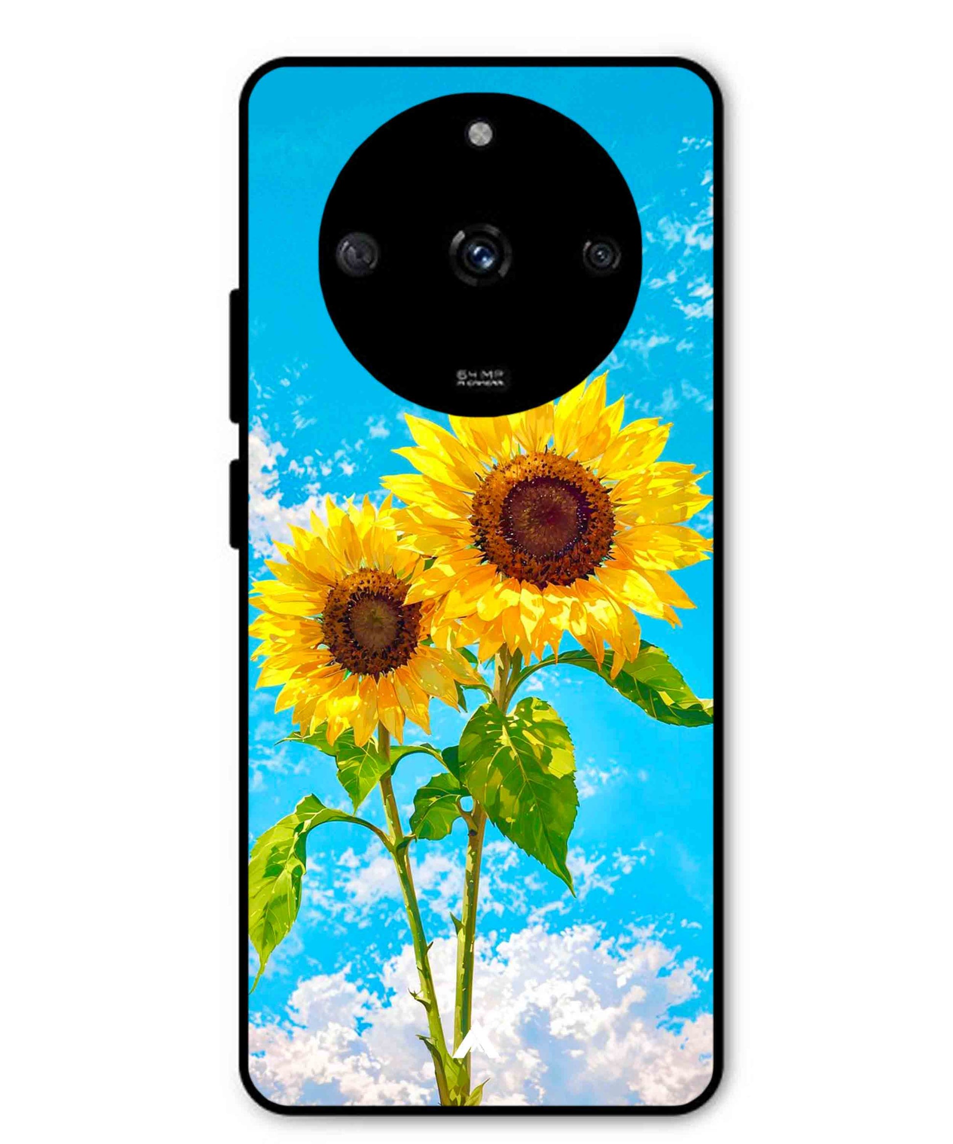 Sunflower Metal Back Cover Phone Case for Realme Narzo 60