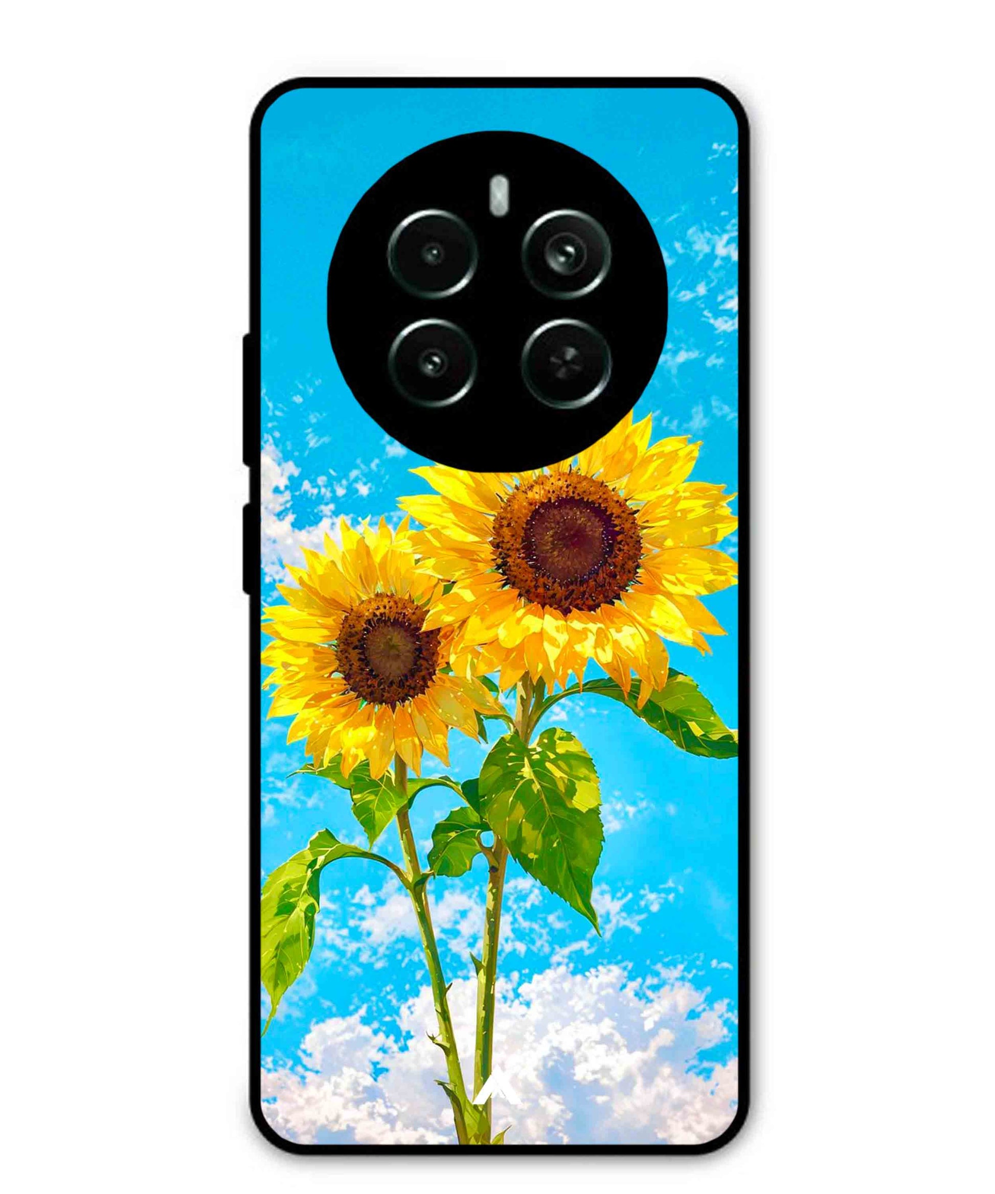 Sunflower Metal Back Cover Phone Case for Realme Narzo 70