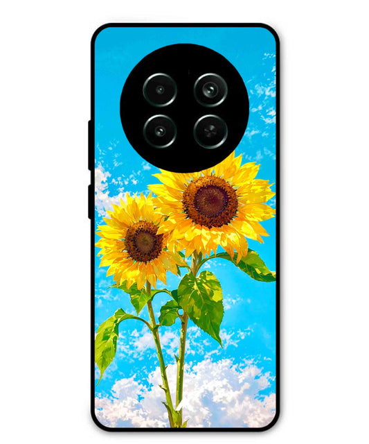 Sunflower Metal Back Cover Phone Case for Realme Narzo 70X