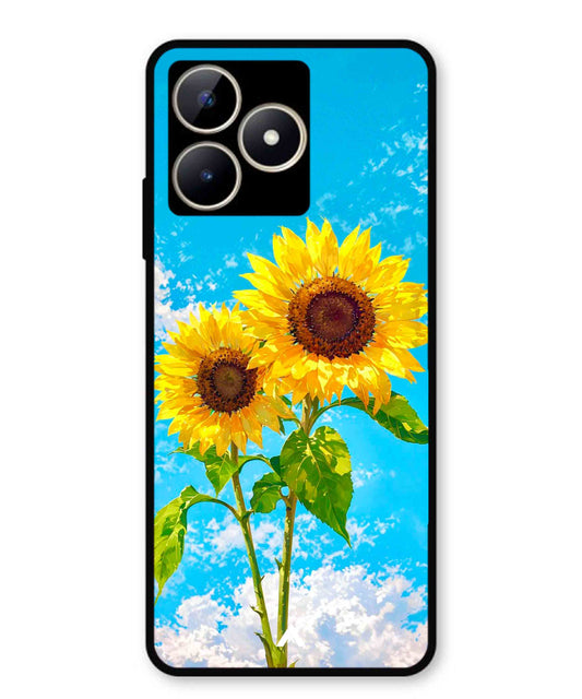 Sunflower Metal Back Cover Phone Case for Realme Narzo N53