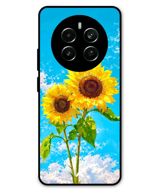 Sunflower Metal Back Cover Phone Case for Realme P1