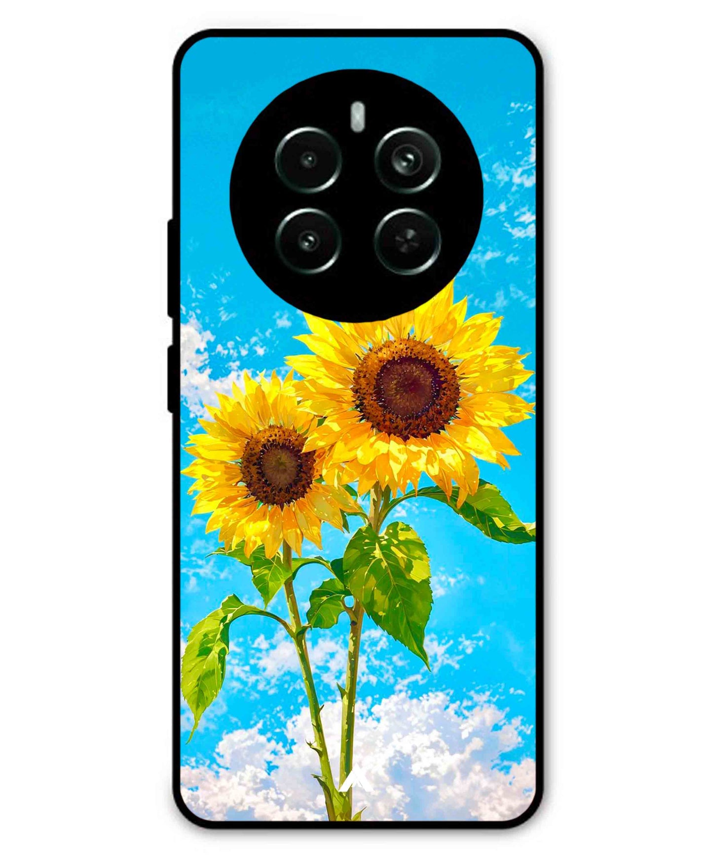 Sunflower Metal Back Cover Phone Case for Realme P1 Pro