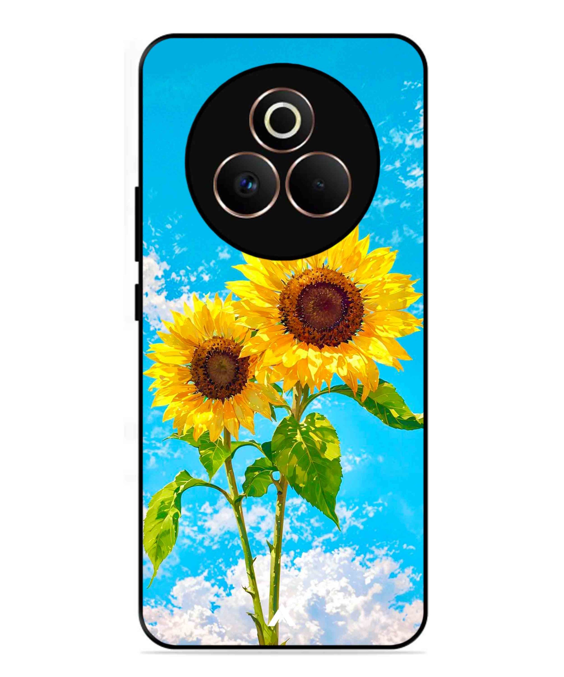 Sunflower Metal Back Cover Phone Case for Realme P3 Pro
