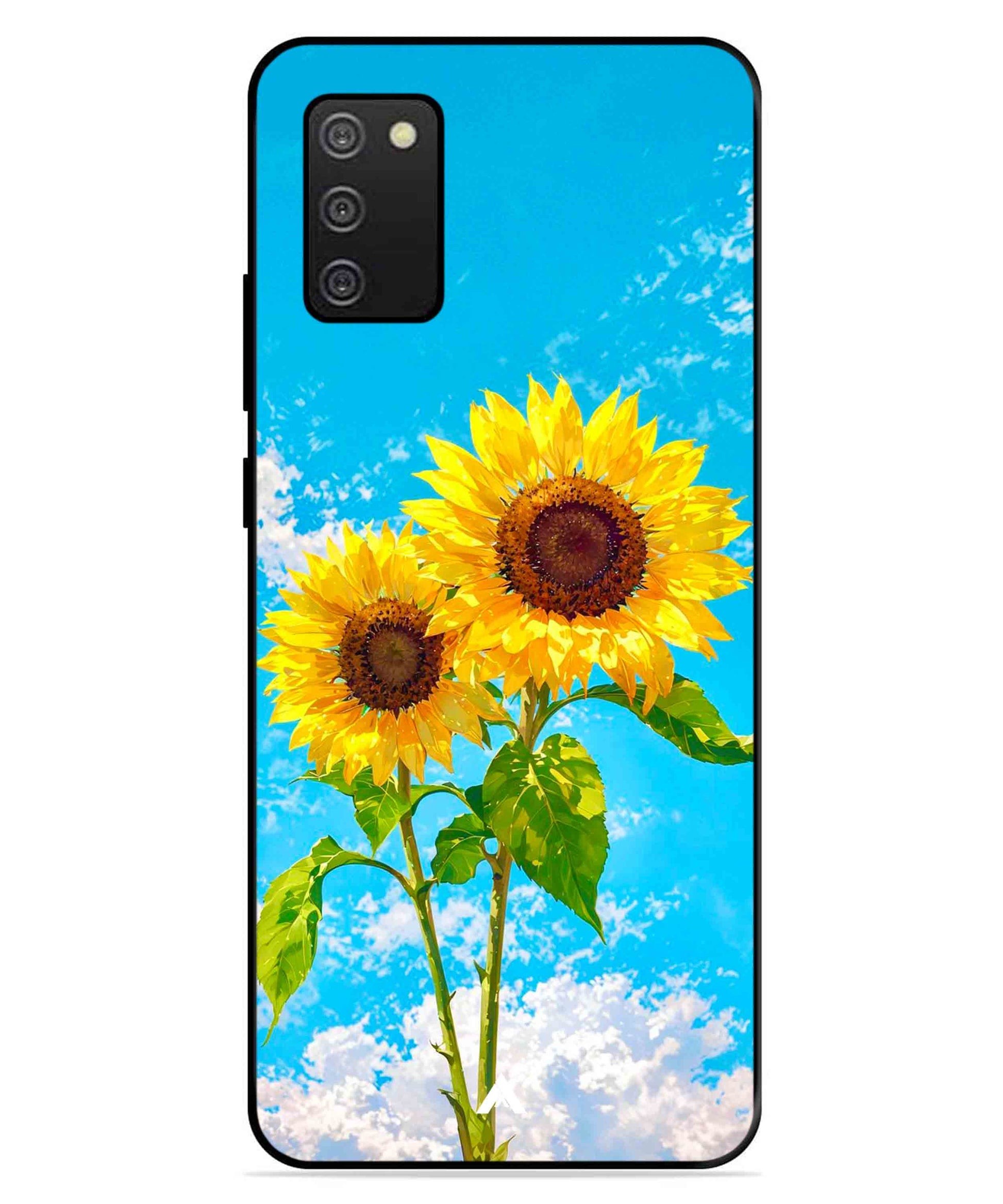 Sunflower Metal Back Cover Phone Case for Samsung Galaxy A03s
