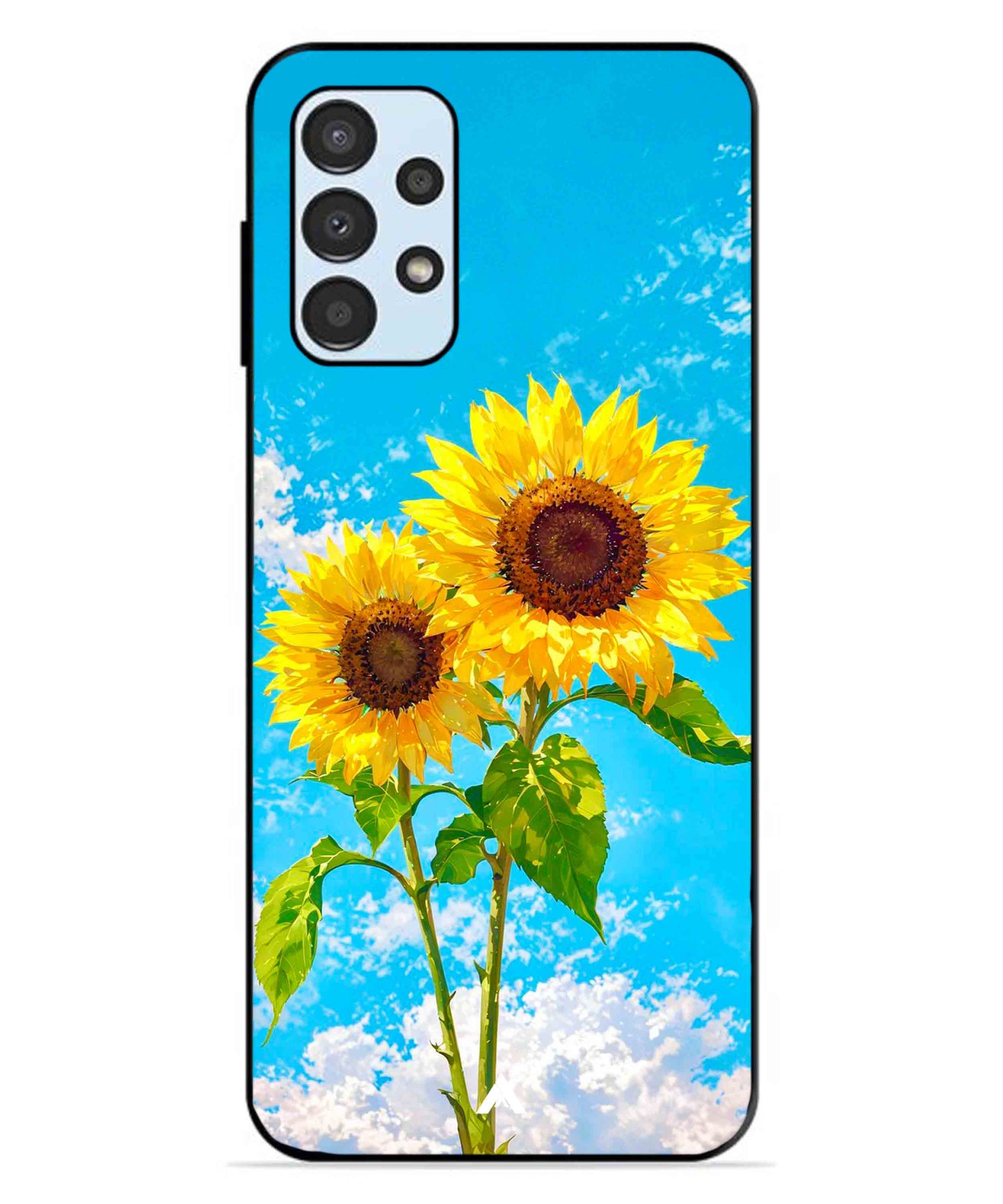 Sunflower Metal Back Cover Phone Case for Samsung Galaxy A13 4G