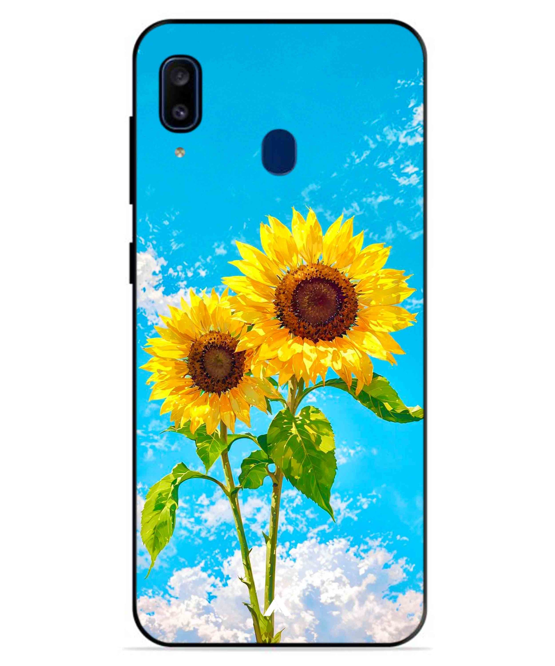Sunflower Metal Back Cover Phone Case for Samsung Galaxy A20