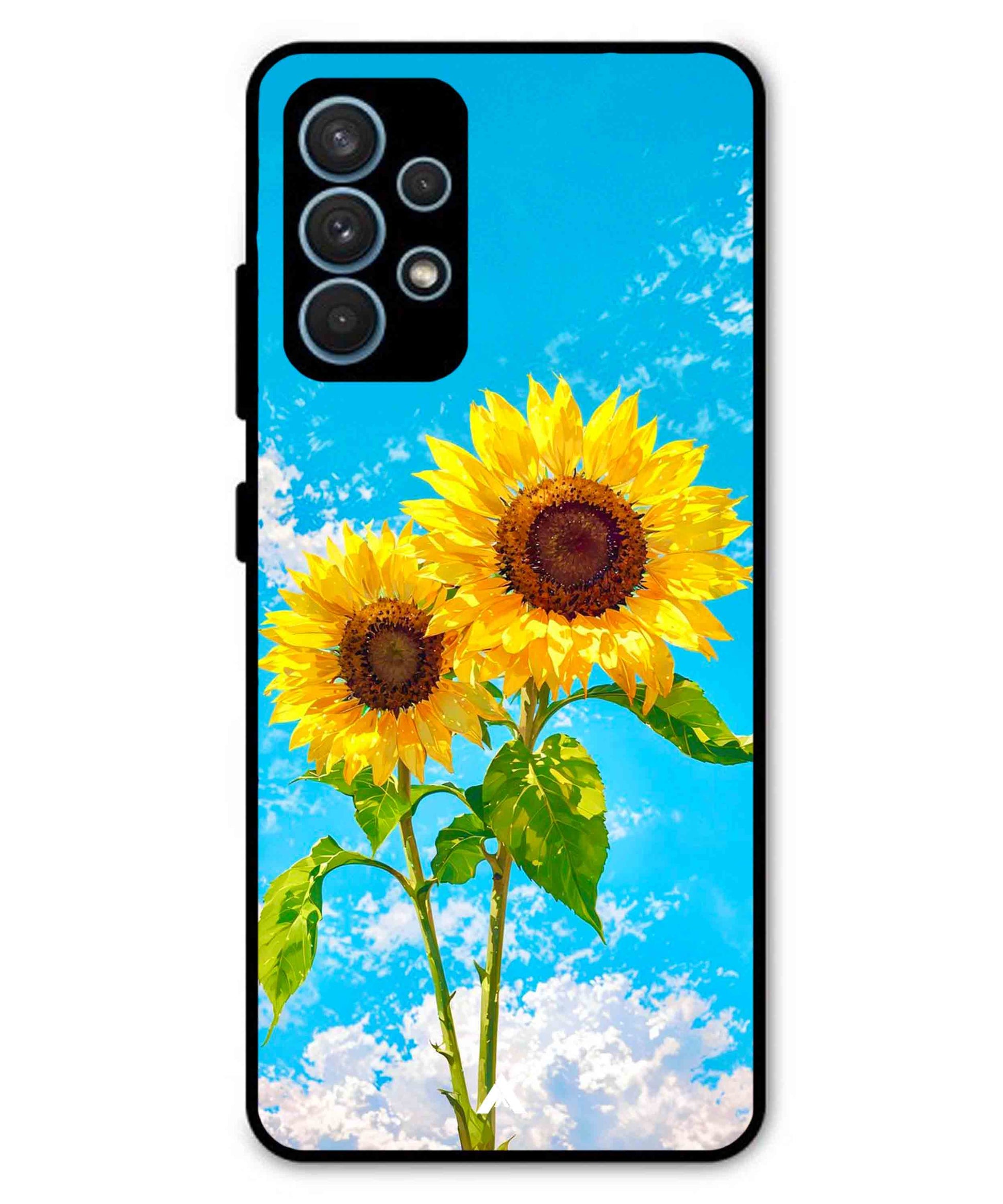 Sunflower Metal Back Cover Phone Case for Samsung Galaxy A32 5G