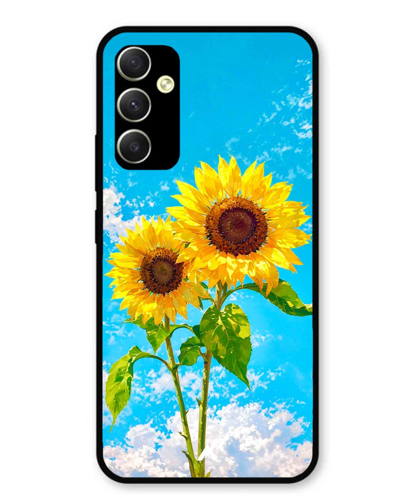 Sunflower Metal Back Cover Phone Case for Samsung Galaxy A34 5G