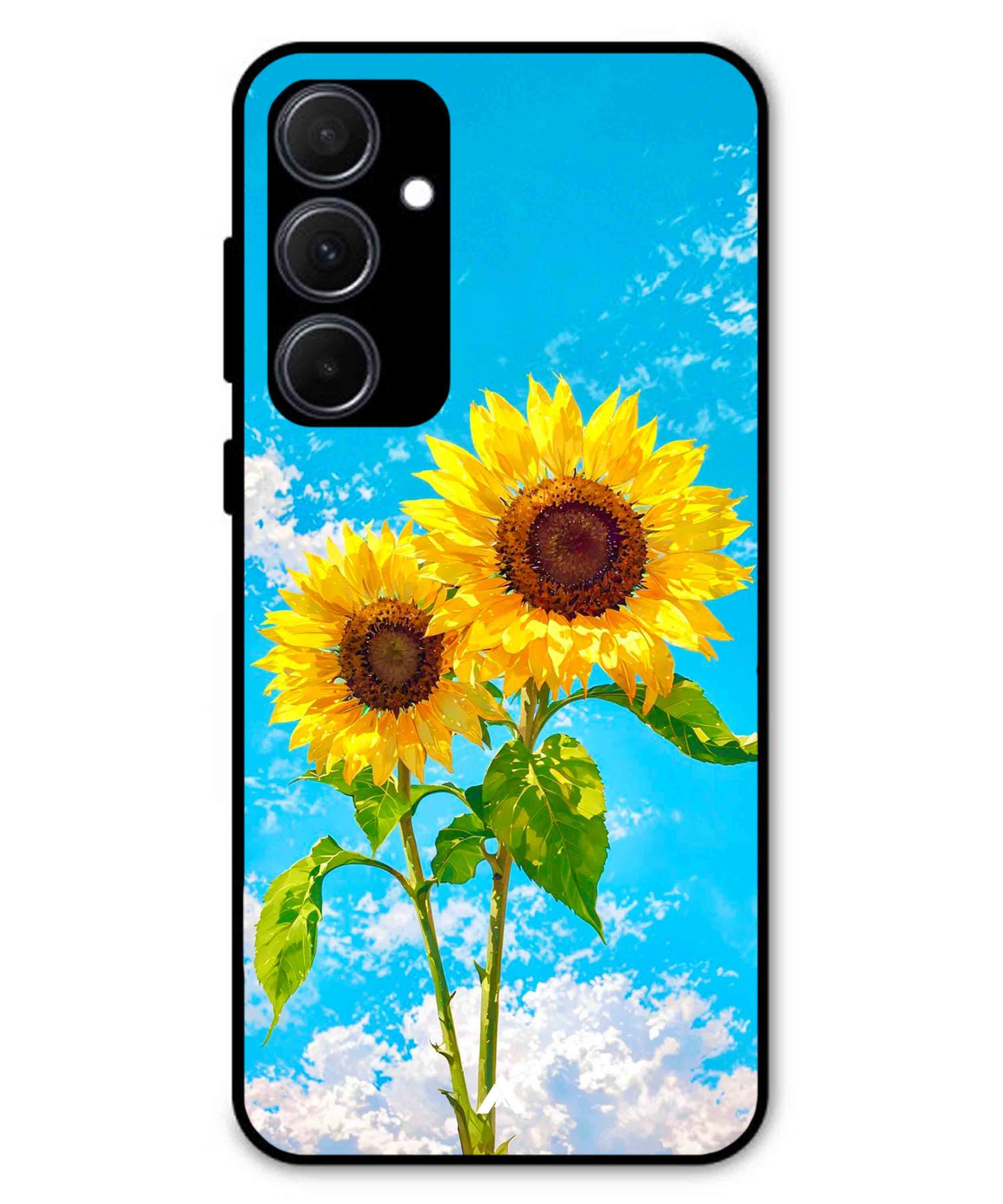 Sunflower Metal Back Cover Phone Case for Samsung Galaxy A35