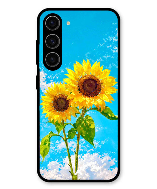 Sunflower Metal Back Cover Phone Case for Samsung Galaxy A36