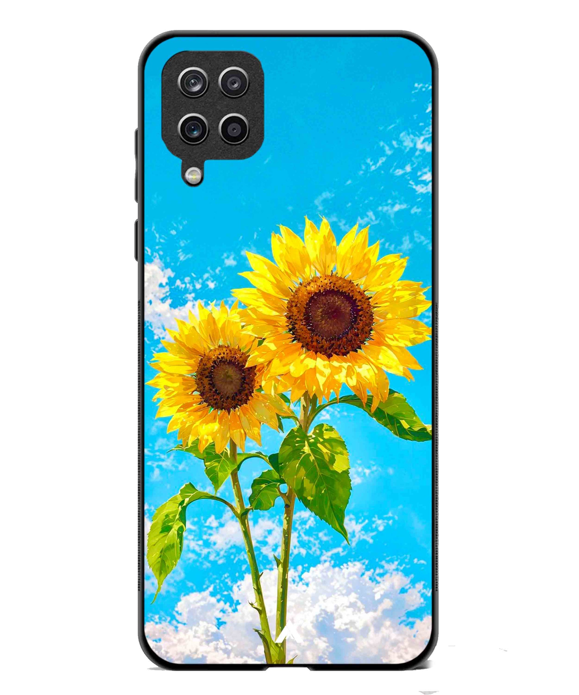 Sunflower Metal Back Cover Phone Case for Samsung Galaxy A42