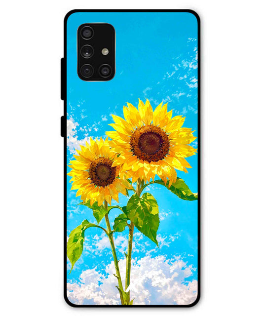 Sunflower Metal Back Cover Phone Case for Samsung Galaxy A71