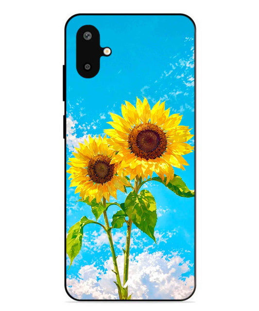 Sunflower Metal Back Cover Phone Case for Samsung Galaxy F06