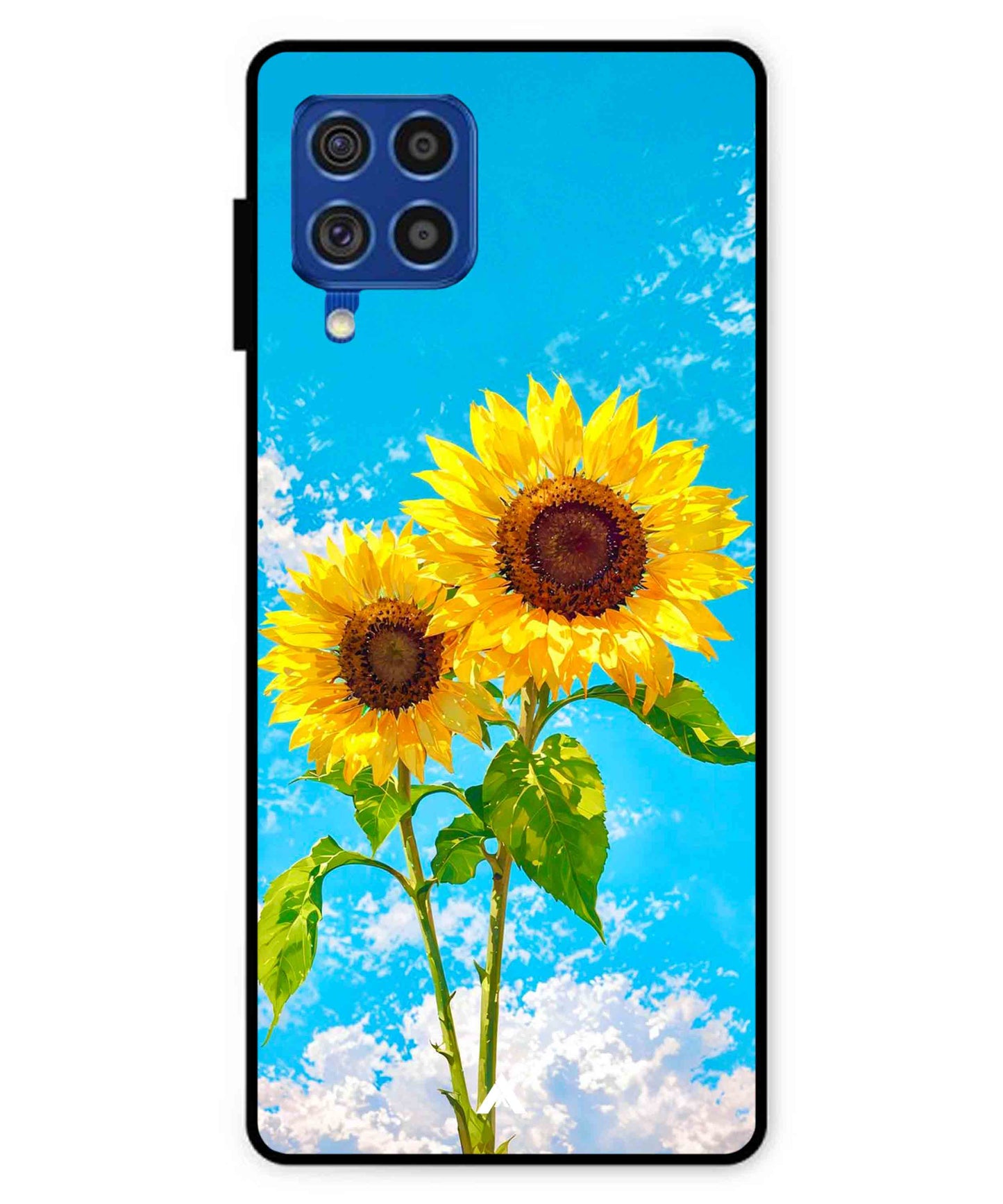 Sunflower Metal Back Cover Phone Case for Samsung Galaxy F62