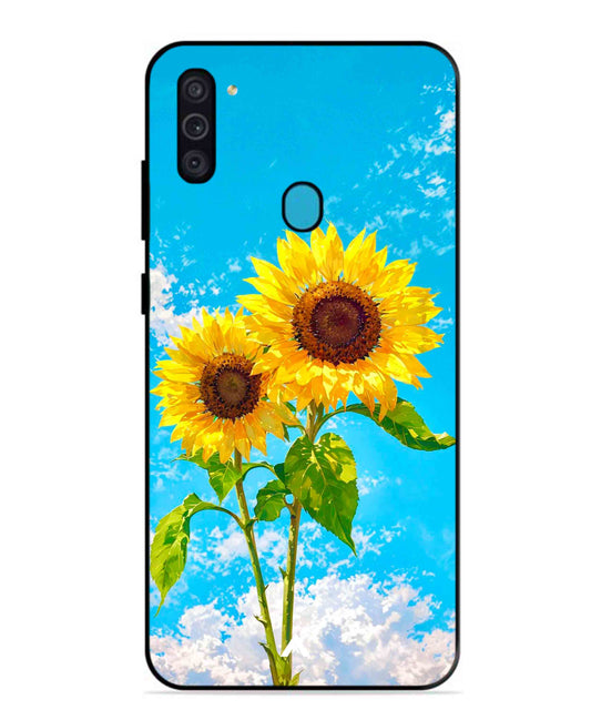 Sunflower Metal Back Cover Phone Case for Samsung Galaxy M11