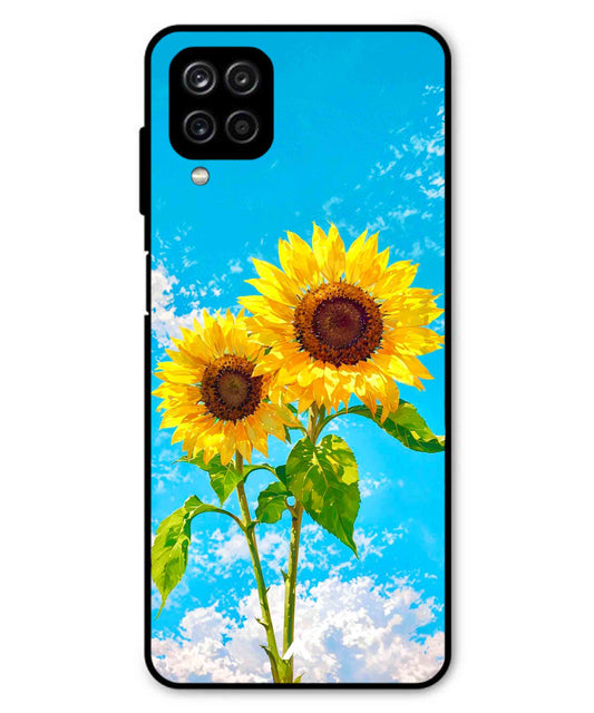 Sunflower Metal Back Cover Phone Case for Samsung Galaxy M33