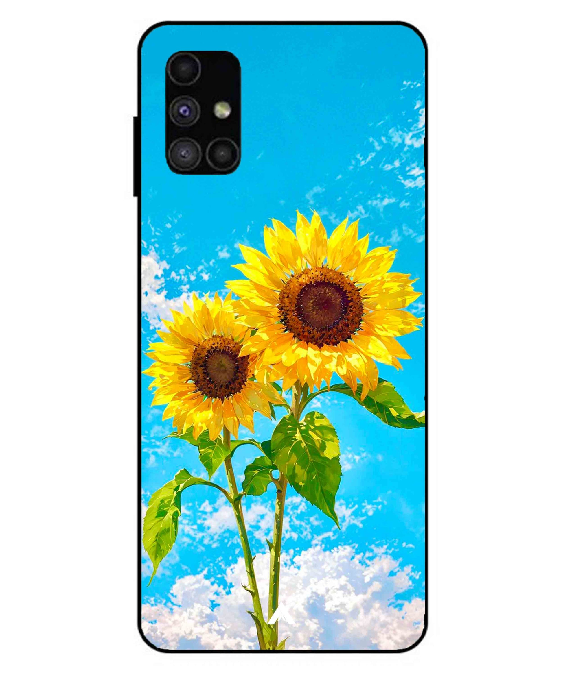 Sunflower Metal Back Cover Phone Case for Samsung Galaxy M51