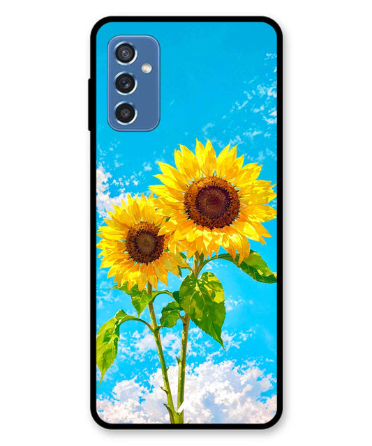 Sunflower Metal Back Cover Phone Case for Samsung Galaxy M52