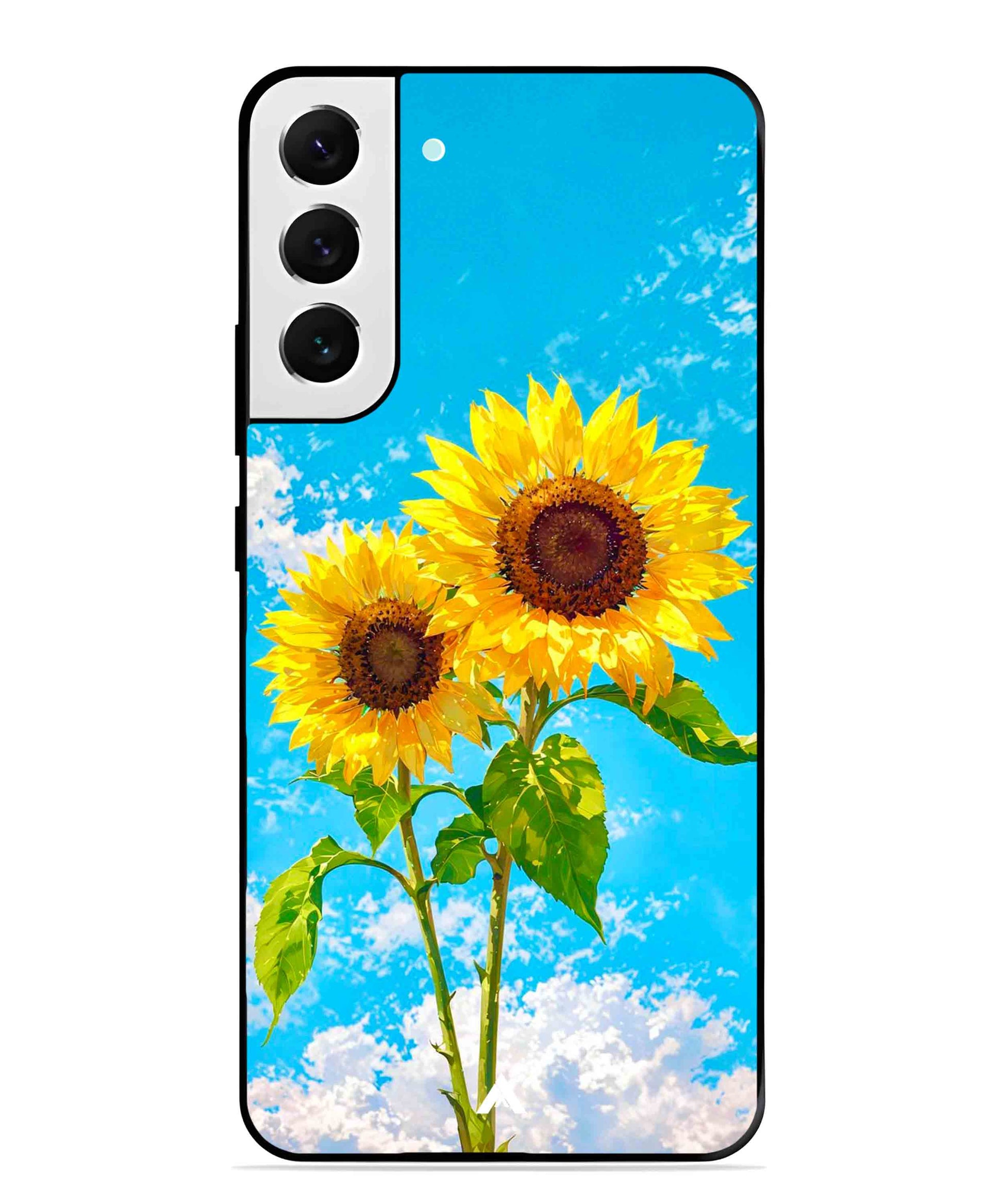 Sunflower Metal Back Cover Phone Case for Samsung Galaxy S22 Plus