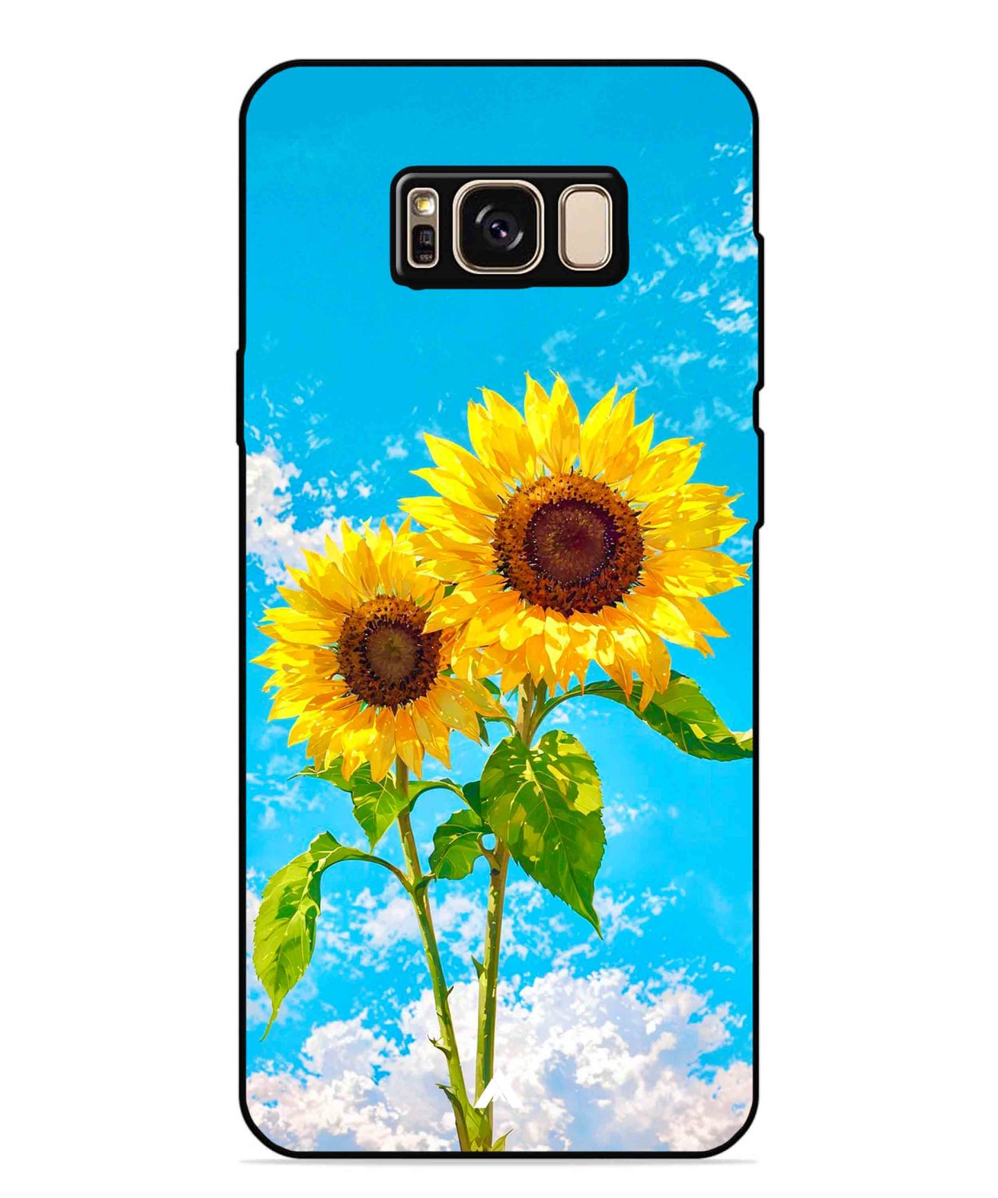 Sunflower Metal Back Cover Phone Case for Samsung Galaxy S8 Plus