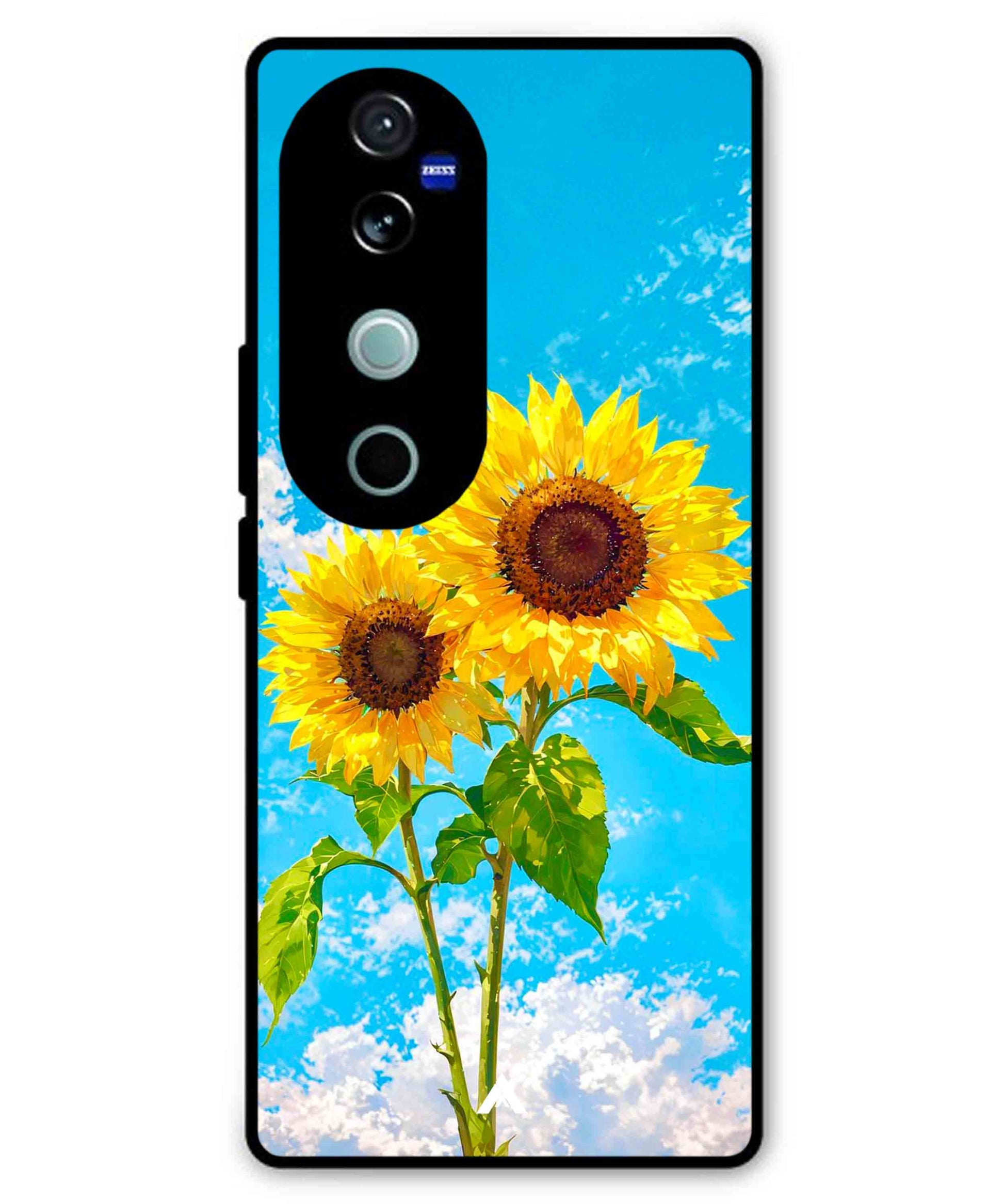 Sunflower Metal Back Cover Phone Case for Vivo T3 Ultra