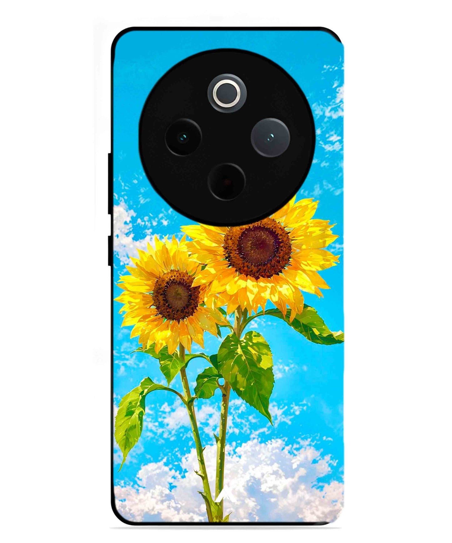 Sunflower Metal Back Cover Phone Case for Vivo T4