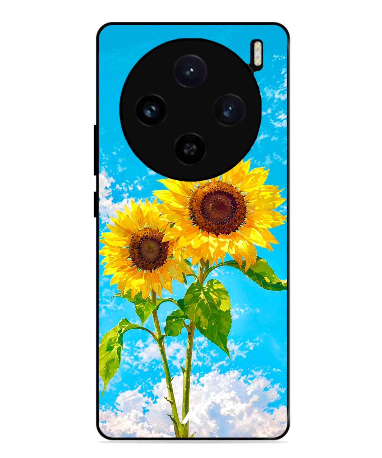 Sunflower Metal Back Cover Phone Case for Vivo X100 Pro