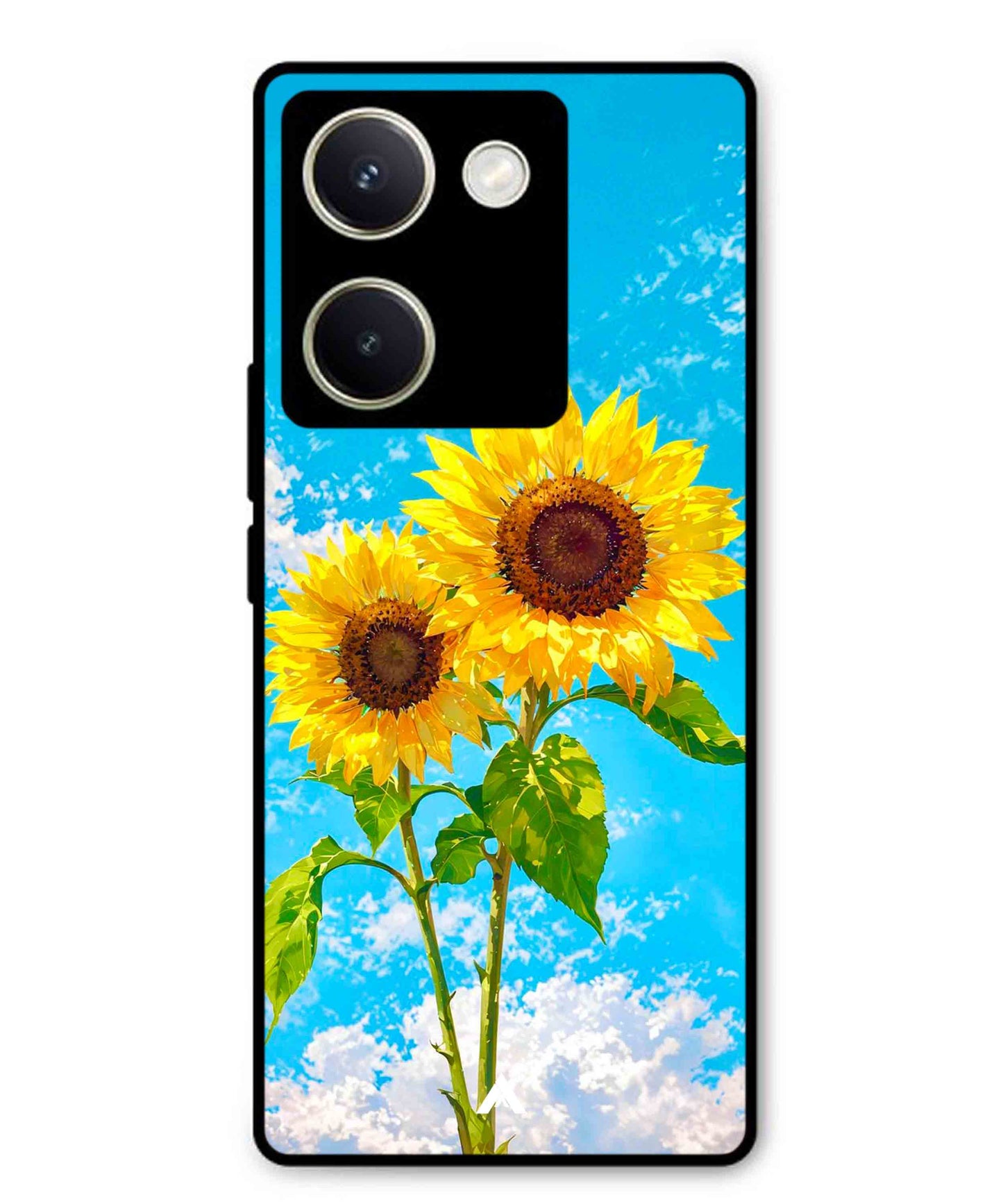 Sunflower Metal Back Cover Phone Case for Vivo Y200 Pro