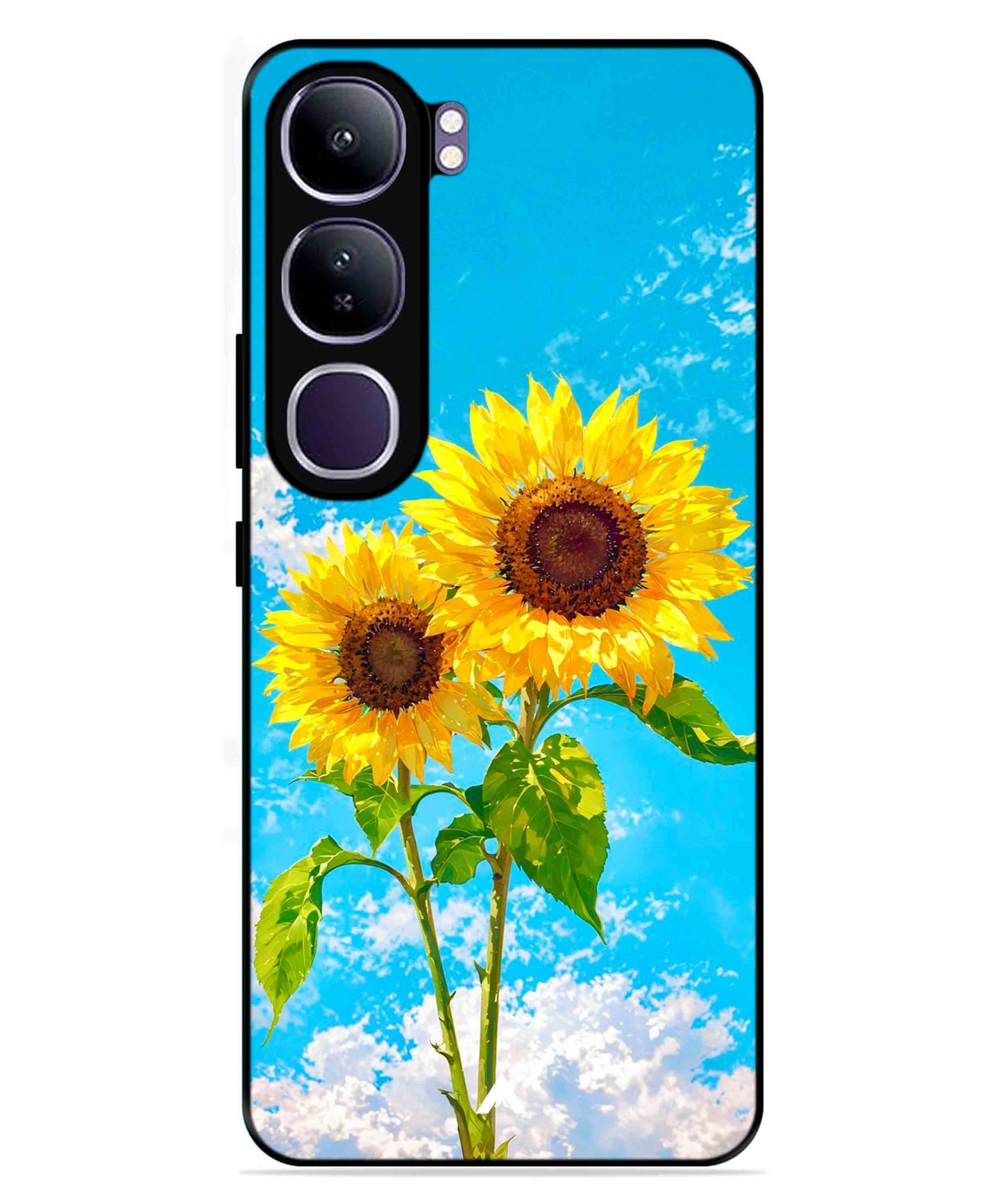 Sunflower Metal Back Cover Phone Case for Vivo Y300