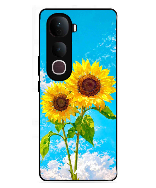 Sunflower Metal Back Cover Phone Case for Vivo Y400 Pro