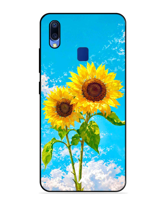 Sunflower Metal Back Cover Phone Case for Vivo Y95