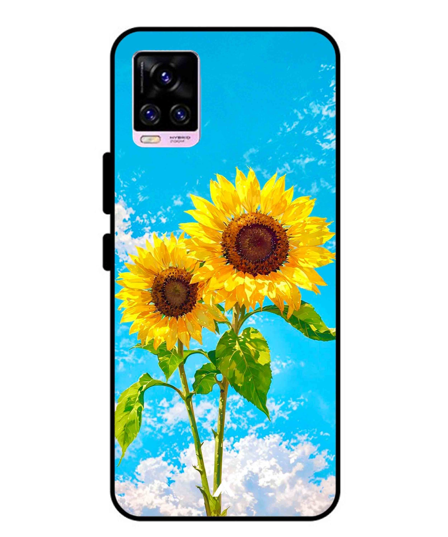 Sunflower Metal Back Cover Phone Case for Vivo v20 Pro