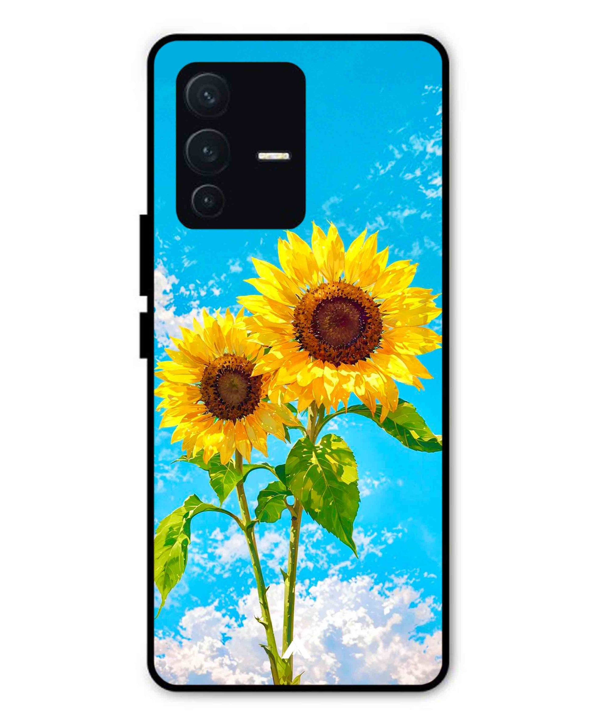 Sunflower Metal Back Cover Phone Case for Vivo v23 Pro