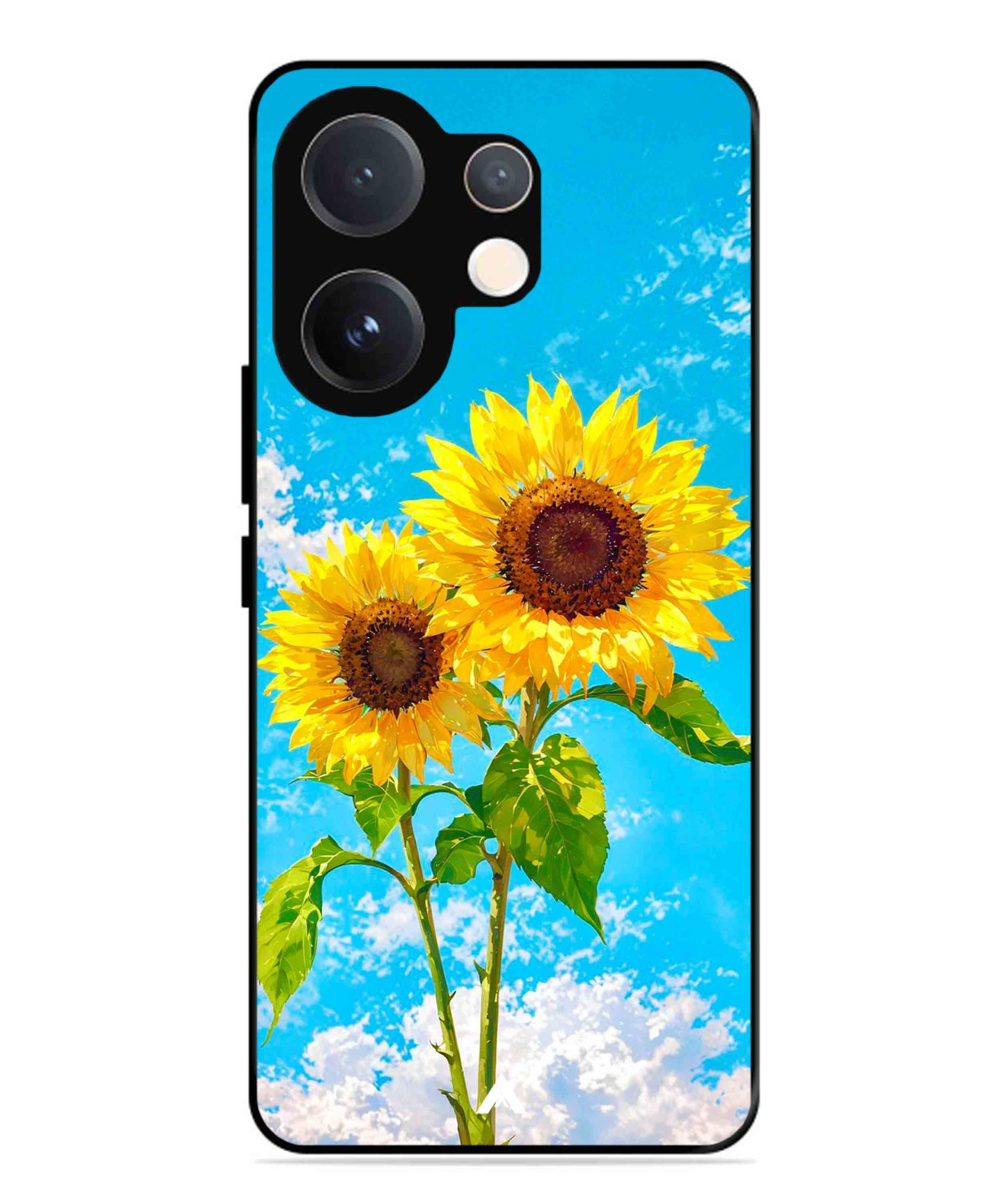Sunflower Metal Back Cover Phone Case for Vivo v60