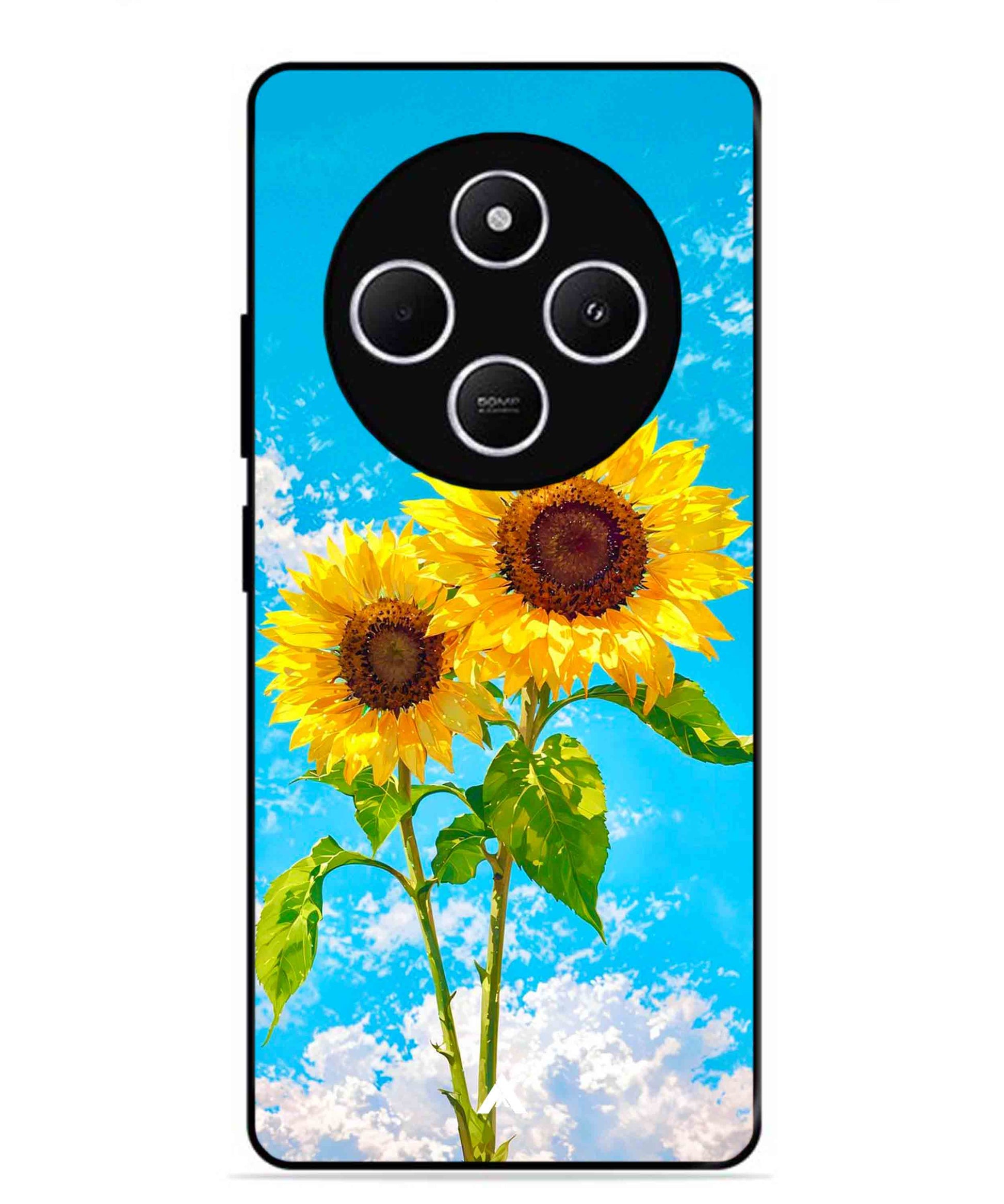 Sunflower Metal Back Cover Phone Case for Xiaomi Redmi A4