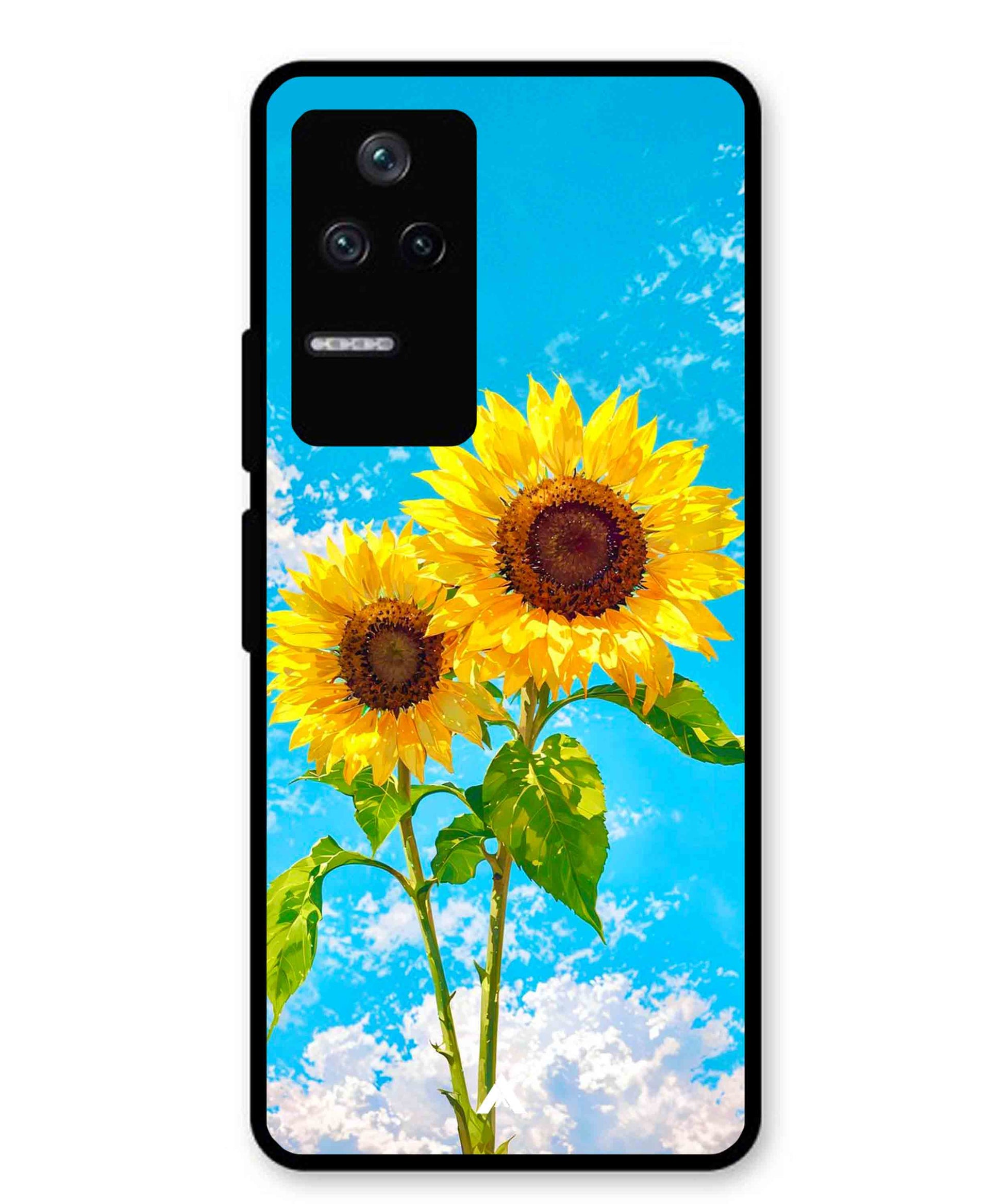 Sunflower Metal Back Cover Phone Case for Xiaomi Redmi K40s