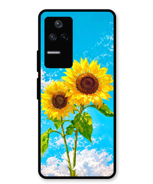 Sunflower Metal Back Cover Phone Case for Xiaomi Redmi K40s