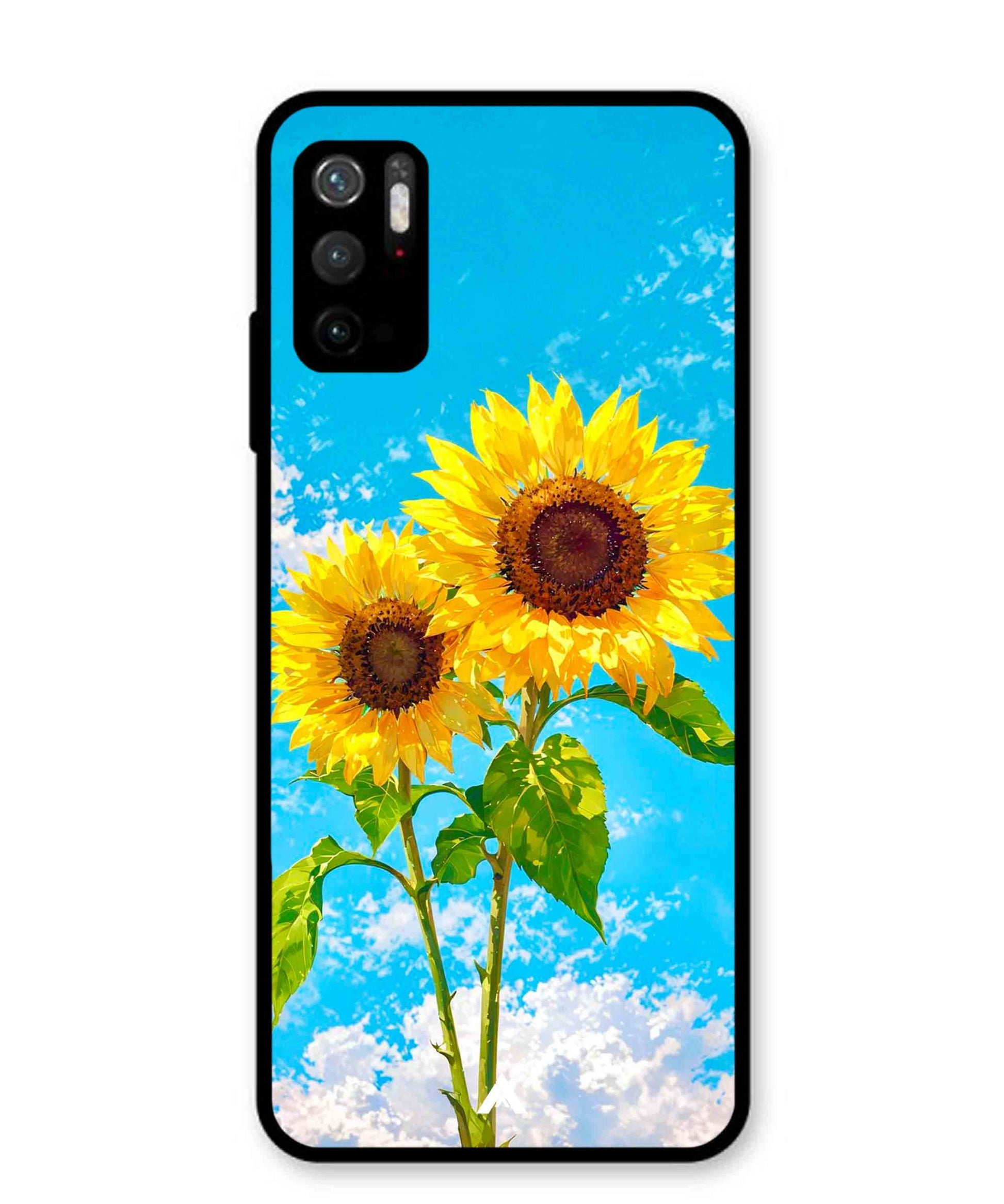 Sunflower Metal Back Cover Phone Case for Xiaomi Redmi Note 10T
