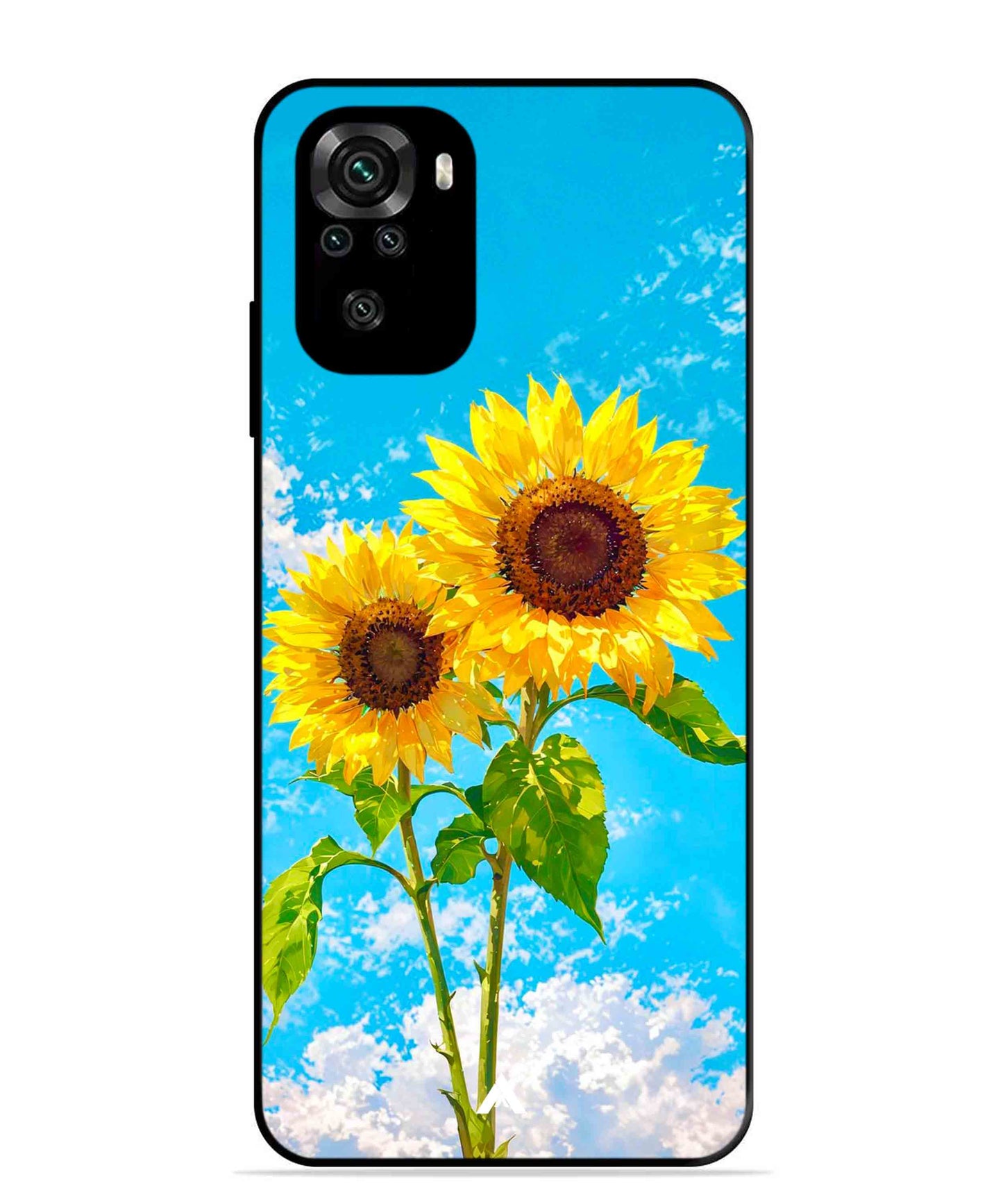 Sunflower Metal Back Cover Phone Case for Xiaomi Redmi Note 11SE