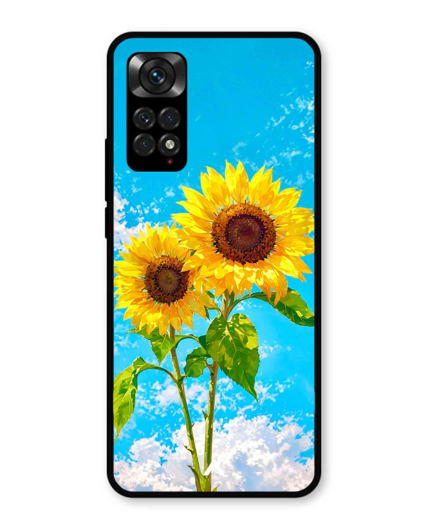 Sunflower Metal Back Cover Phone Case for Xiaomi Redmi Note 11s