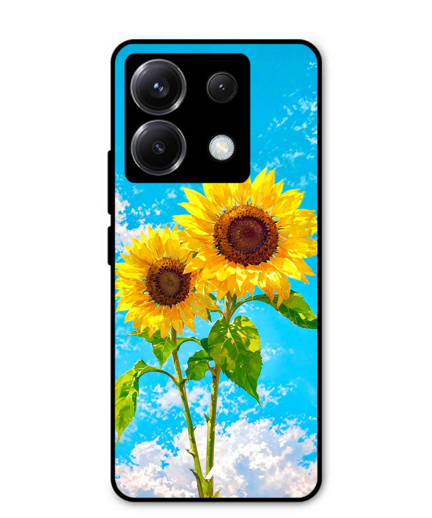Sunflower Metal Back Cover Phone Case for Xiaomi Redmi Note 13