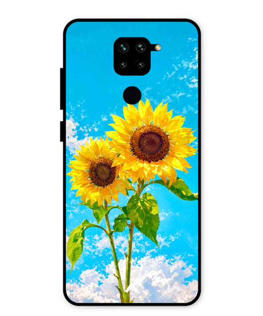 Sunflower Metal Back Cover Phone Case for Xiaomi Redmi Note 9