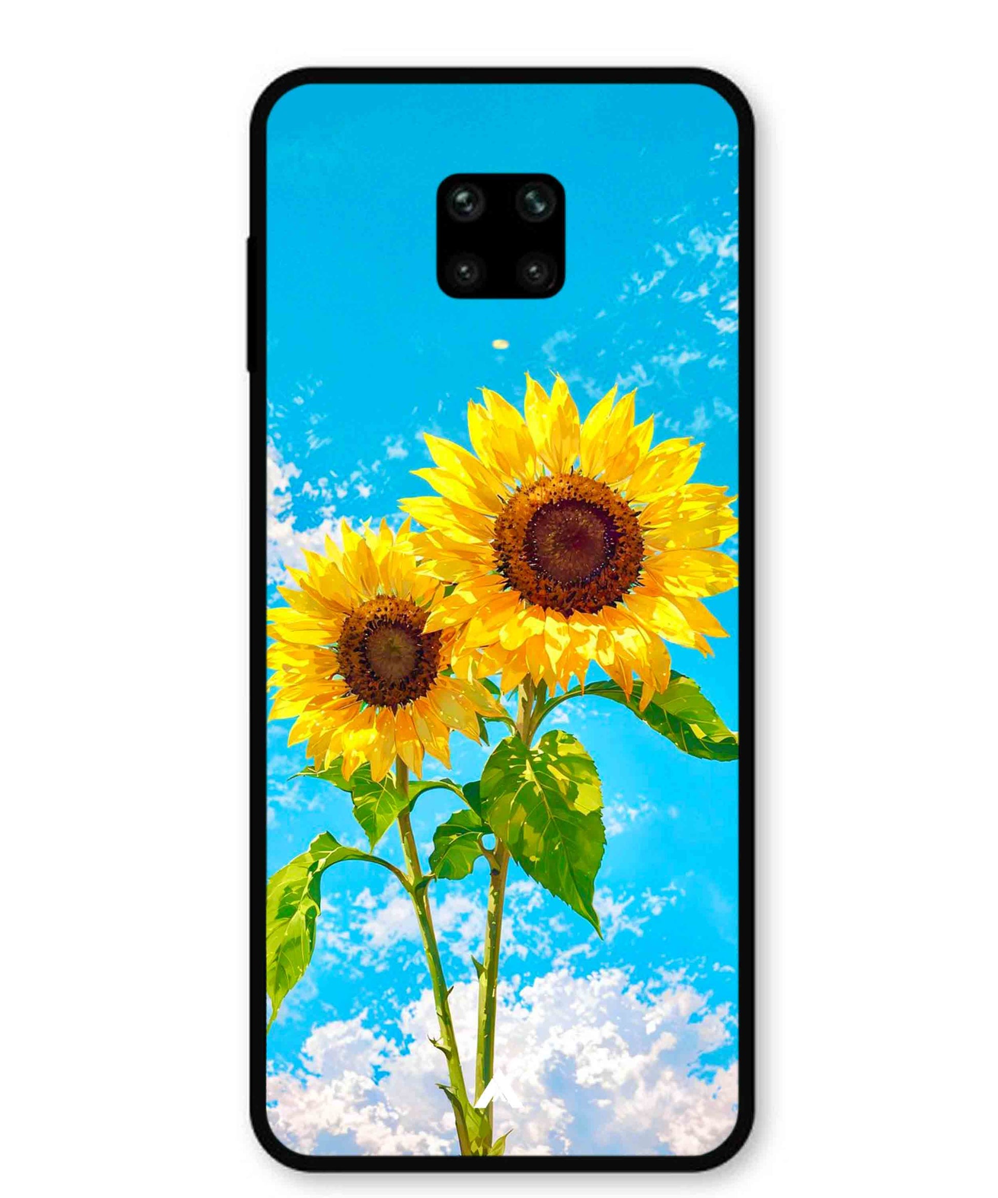 Sunflower Metal Back Cover Phone Case for Xiaomi Redmi Note 9 Pro