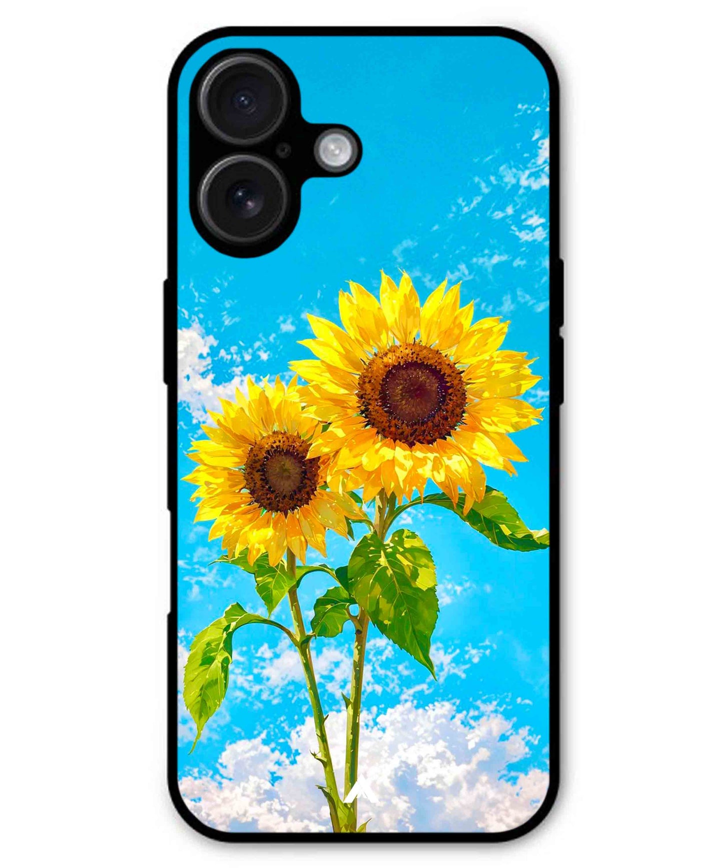 Sunflower Metal Back Cover Phone Case for iPhone 16